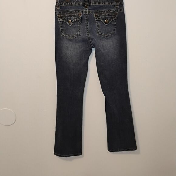 Y2K Arizona Low-rise Bootcut Denim Jeans Hip-huggers City Western Size 9 - Picture 2 of 13